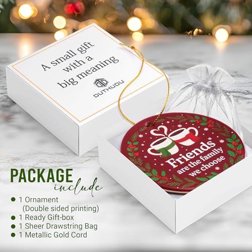 Ceramic Friendship Ornament - Heartwarming Christmas Gift for Friends