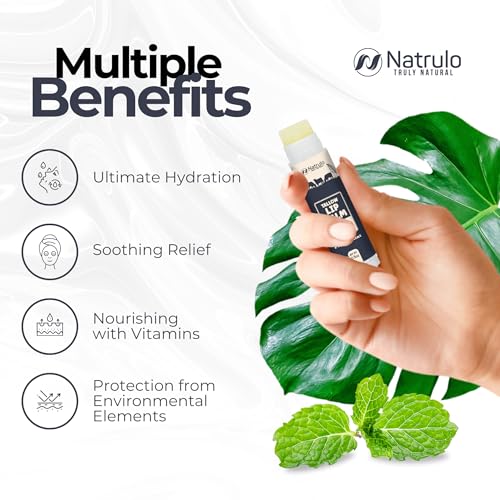 Natrulo Beef Tallow Lip Balm – Grass Fed Tallow & Beeswax Peppermint Chapstick