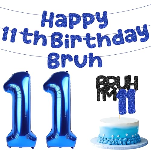 Blue 11th Birthday Party Decorations for Boys - Supplies Set