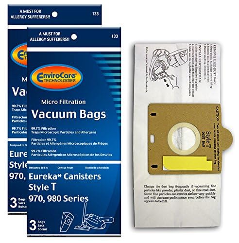 EnviroCare Micro Filtration Vacuum Bags for Eureka Canister Vacuums 6-Pack