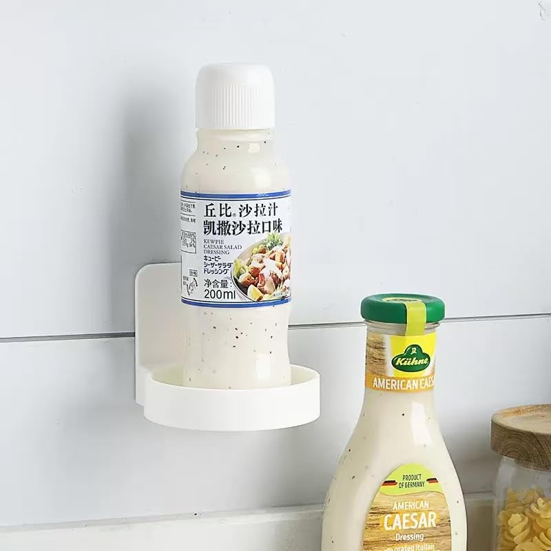 2PCS Adhesive Round Floating Wall Shelves, Drill-Free Storage Racks