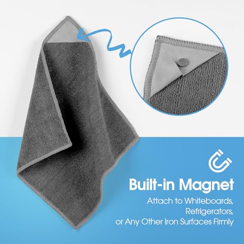 MaxGear Magnetic Microfiber Cleaning Cloths - 4 Pack for Whiteboards
