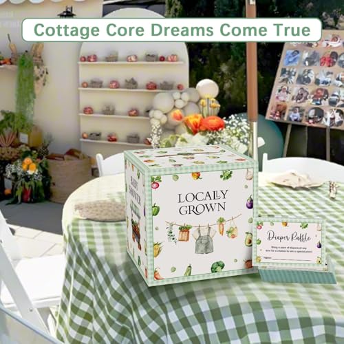 Locally Grown Baby Shower Diaper Raffle Box with 50 Tickets