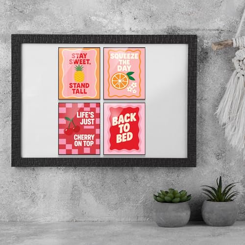 KINGDUHU Preppy Aesthetic Poster Set - 8x10 Wall Art Prints