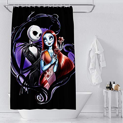 Halloween Shower Curtain, Waterproof Polyester Bath Curtain 65 x 72 Inch