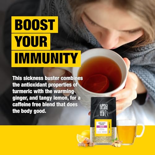 Tiesta Tea Lemon Ginger Turmeric Herbal Loose Leaf Tea - 16 Ounce Pouch