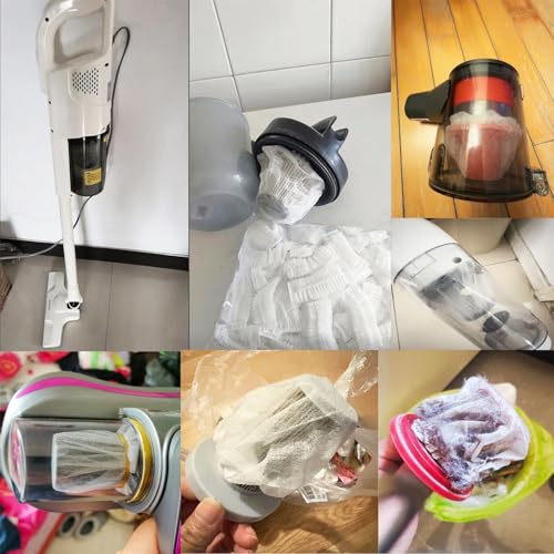 100 Pack Disposable Handheld Vacuum Filter Covers, Non-Woven Mesh Sleeves