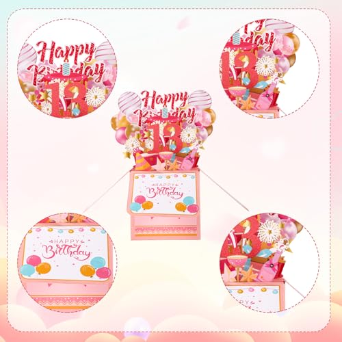 Gosknor 3D Pop Up Happy Birthday Card with Envelope and Note Card