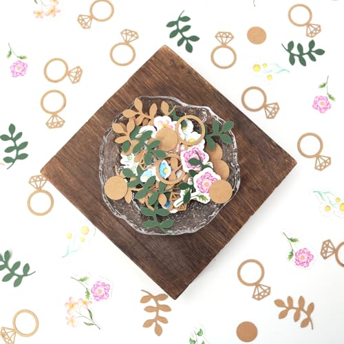 Sage Green 200pcs Flower & Greenery Wedding Confetti - Style 2