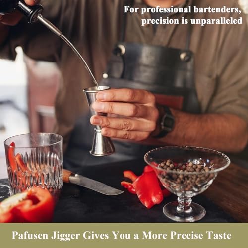 Pafusen Stainless Steel Japanese Jigger & 2 Pourers Set (2 oz, 1 oz)
