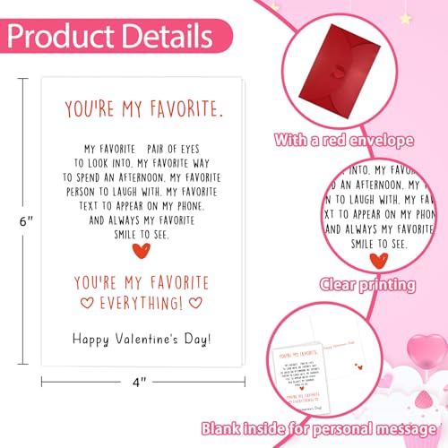 Funny Valentine's Day Greeting Card with Envelope for Him and Her