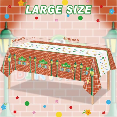 Cookie Tablecloths - 3 Pcs Disposable 54 x 108 Inch for Birthday Party