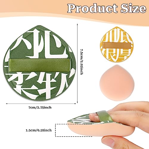 Mozeat Lens Large Makeup Sponges 2 Pcs Teardrop Cushion Powder Puffs