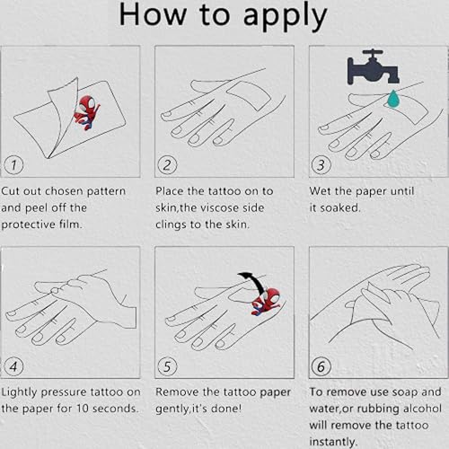 Spider-Man Temporary Tattoos 20pcs Waterproof Party Favors