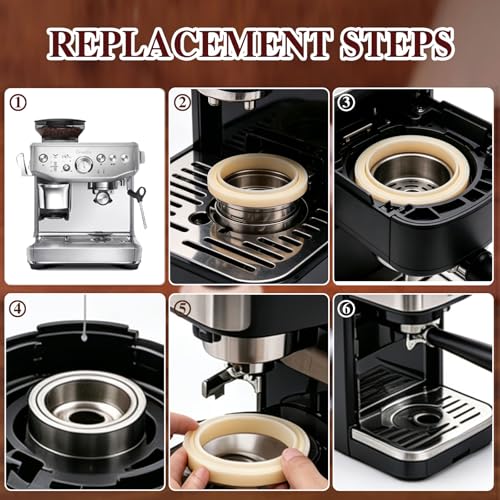54mm Silicone Espresso Machine Gasket 2-Pack for Breville Barista Express