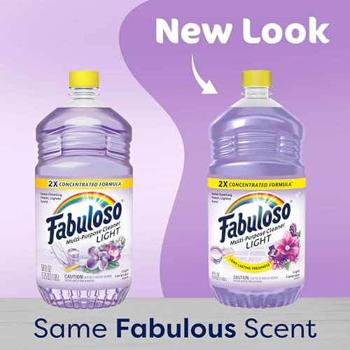 Fabuloso 2X Multi-Purpose Cleaner Light Lavender 56 Fl Oz - No Rinse Floor & Surface Cleaner