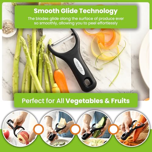 Spring Chef Y Peeler - Ultra-Sharp Stainless Steel Vegetable Peeler - 1 Pack