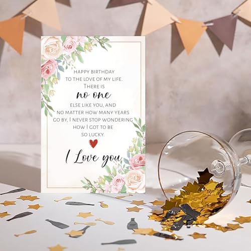 Romantic Birthday Card for Partner - Premium 300gsm Paper