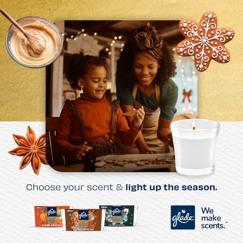 Glade Cozy Gingerbread Jar Candle, Seasonal Holiday Scent, 4.08oz - 3 Pack