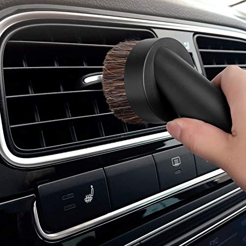 Lamoutor 2Pcs Soft Bristle Round Vacuum Brush Attachment