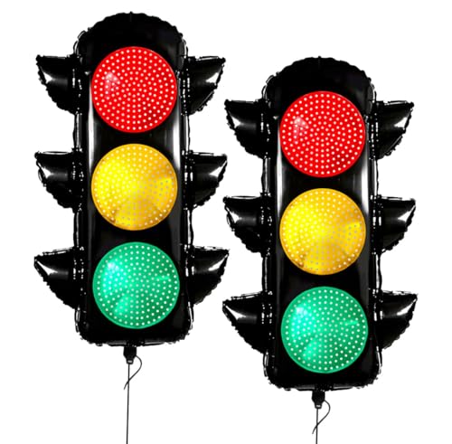 Traffic Light Balloons for Racing Party Decorations - 2 Pack