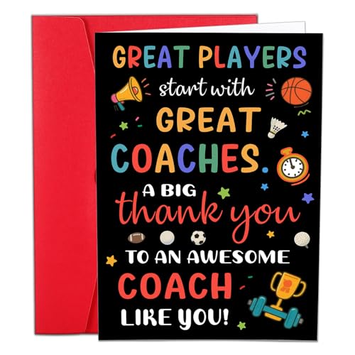 Thank You Coach Cards - Appreciation Gifts for All Sports