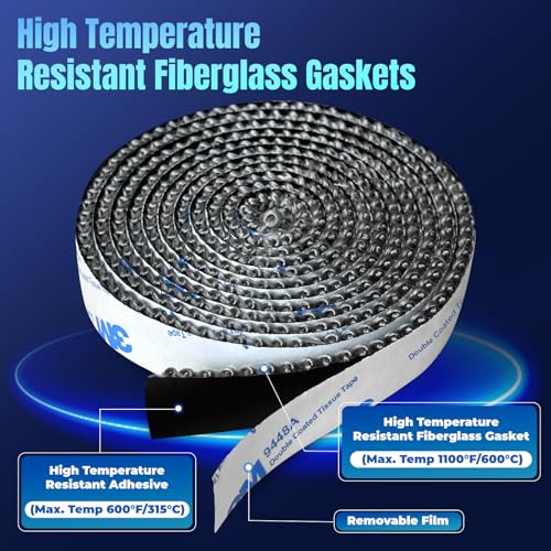 WINTACK Wood Stove Gasket Replacement 5/8" Wide x 1/8" Thick Self-Adhesive Fiberglass Tape