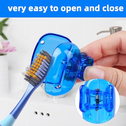 Hxezoc 4-Pack Travel Toothbrush Head Covers Protective Caps