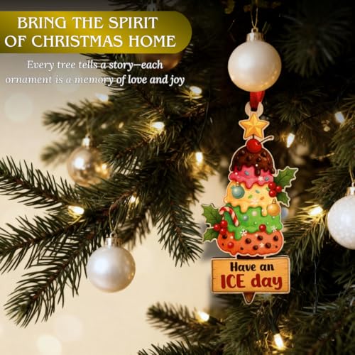 Ice Cream Ornament for Christmas Tree - Sweet Gift for Dessert Lovers