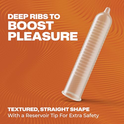 Trojan Ultra Ribbed Condoms - 24 Count Pack for Enhanced Stimulation