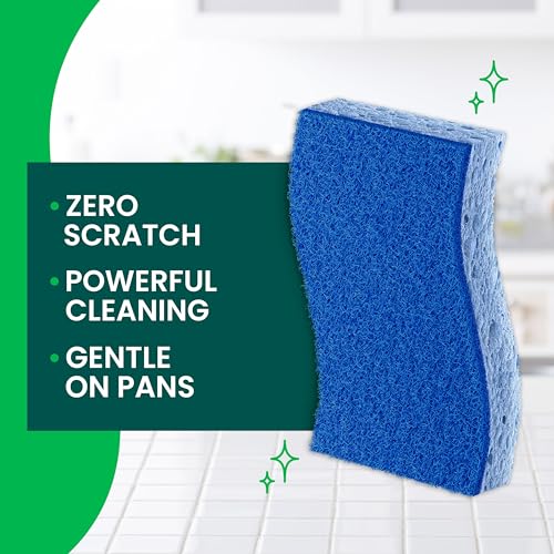 Scotch-Brite Zero Scratch Scrub Sponge 3-Pack - Durable & Safe