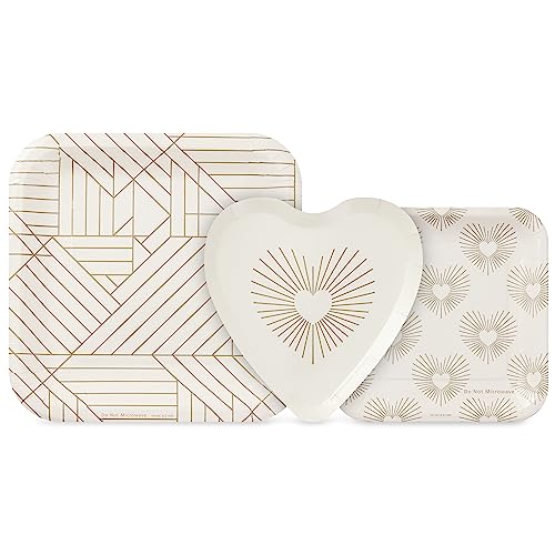 Hallmark Gold and Ivory Party Supplies Set for 16 Guests