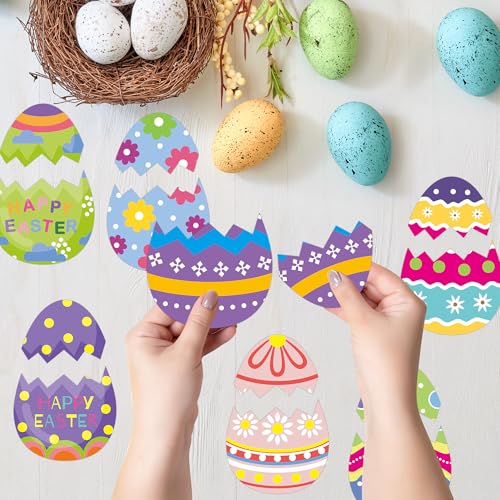 48 Easter Egg Cutouts for Classroom & Spring Party Decor