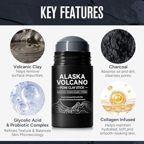 Alaska Volcano Clay Mask Stick 2 PCS - Deep Cleansing & Blackhead Remover