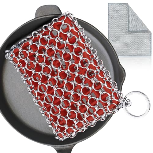 SIGERPAMA Cast Iron Cleaner with Bamboo Cloth - Stain Remover for Cookware