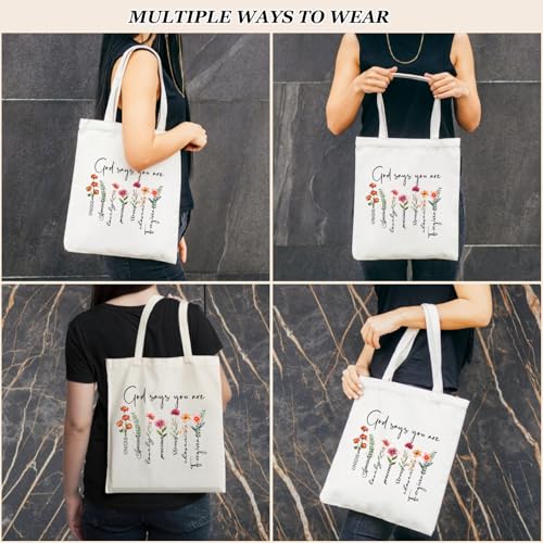 God Says You Are Canvas Tote Bag - Christian Faith Gift
