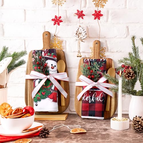 Santa Claus Christmas Kitchen Gift Set with Cutting Boards Towels & Utensils - 6 Sets