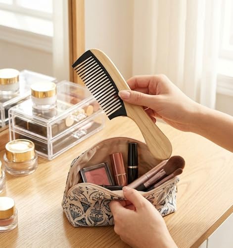Wooden Wide Tooth Comb - Eco-Friendly Anti-Static Bamboo Hair Comb