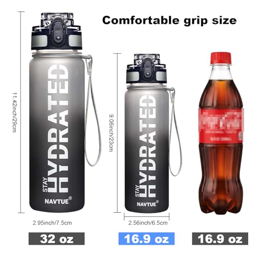 16.9 oz Motivational Tritan Water Bottle - BPA-Free & Leakproof
