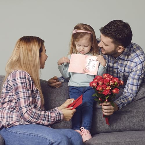 Romantic Mother's Day Card for Wife - Elegant Floral Design 5x7