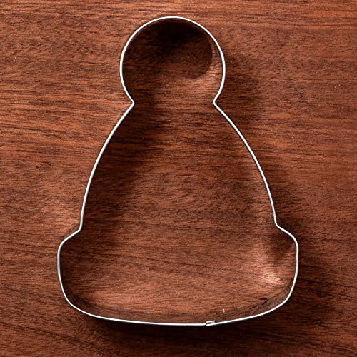 Christmas Winter Hat Cookie Cutter - 3 x 3.8 Inch Stainless Steel