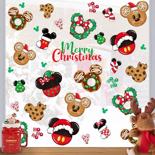 Mfault Merry Christmas Cookie Window Clings - 9 Sheets