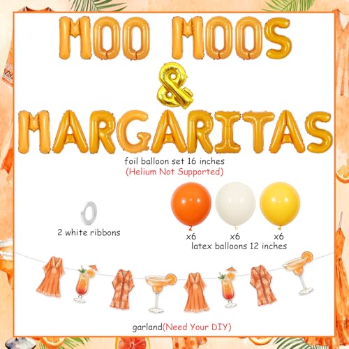 Moo Moos & Margaritas Party Decoration Kit - Orange & Yellow