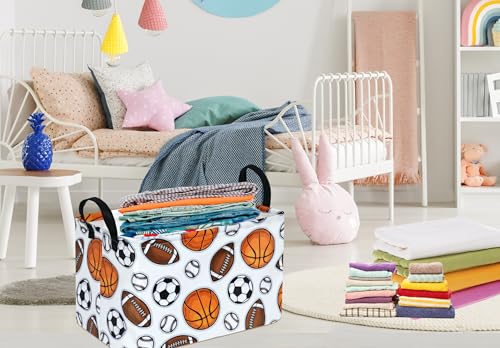 DUYIY Rectangular Color Balls Laundry Basket - 14.5" x 10.2" x 9.4"