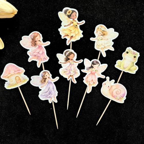 36 Pcs Fairy Cupcake Toppers - Magical Birthday Party Decorations