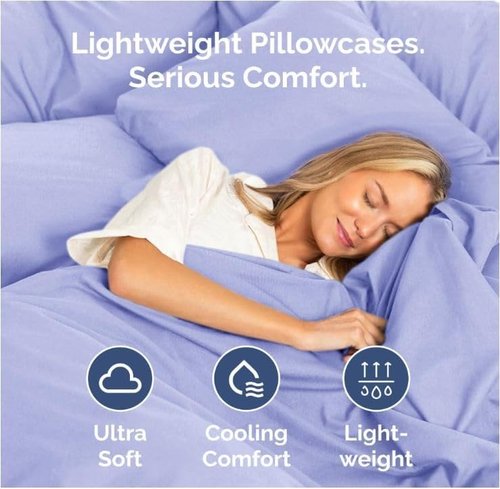 King Pillow Cases by [Brand Name] - Ultra Soft Hotel Quality Covers | Comfy, Wrinkle-Free, Lavender - 2 Piece Set