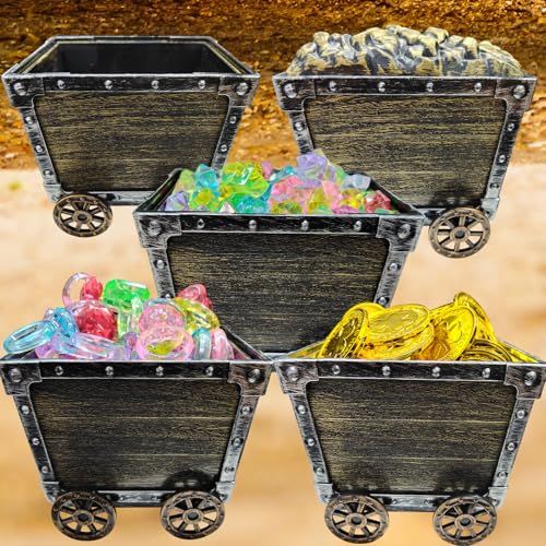 Vintage Mine Train Treasure Chest Toy for Kids - Pretend Play