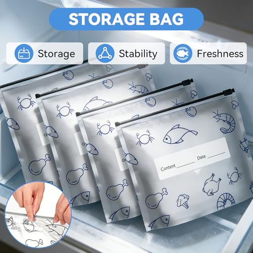 30-Pack Aluminum Foil Storage Bags with Leakproof Zipper Seal