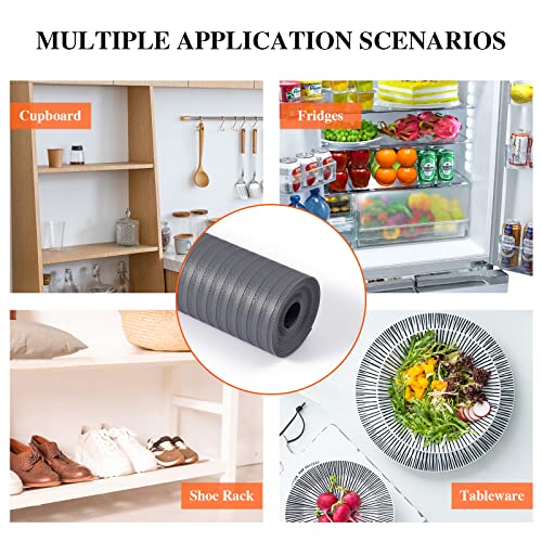 Mcrbeay Dark Gray Shelf Liner - Non-Adhesive, Washable 10" x 120"