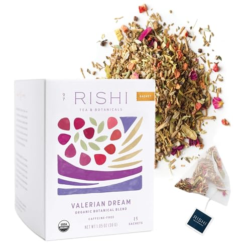 Valerian Dream Organic Herbal Tea Bags - Caffeine Free, 15 Count